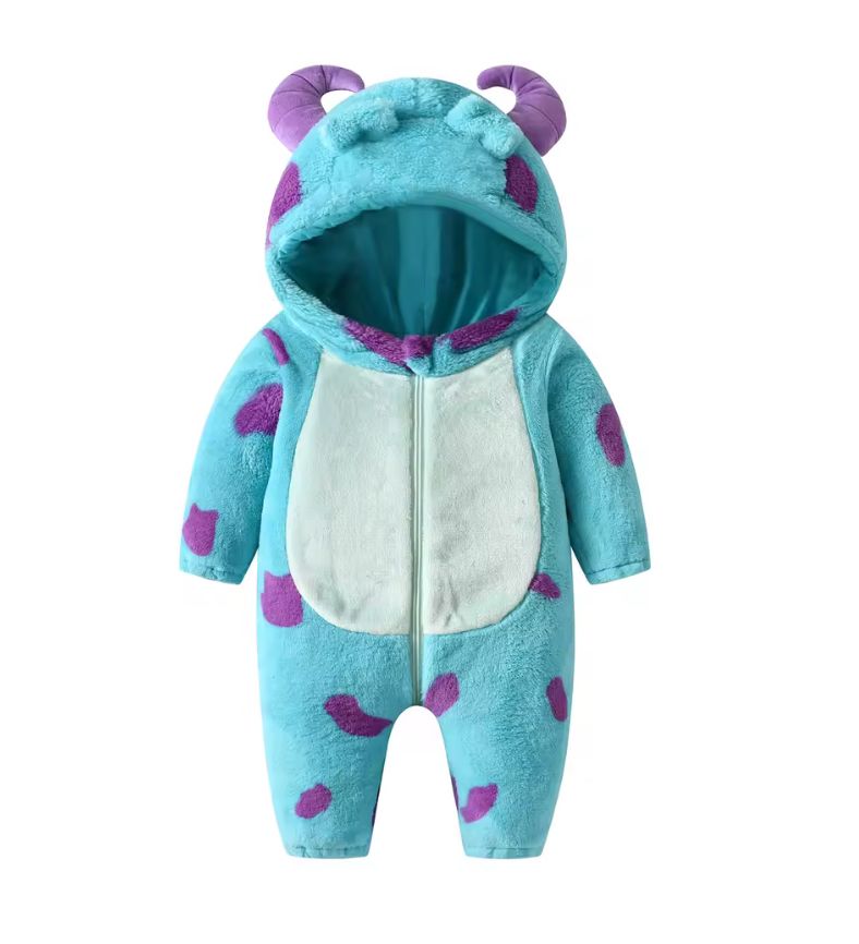 Original reference photograph of the blue monster costume