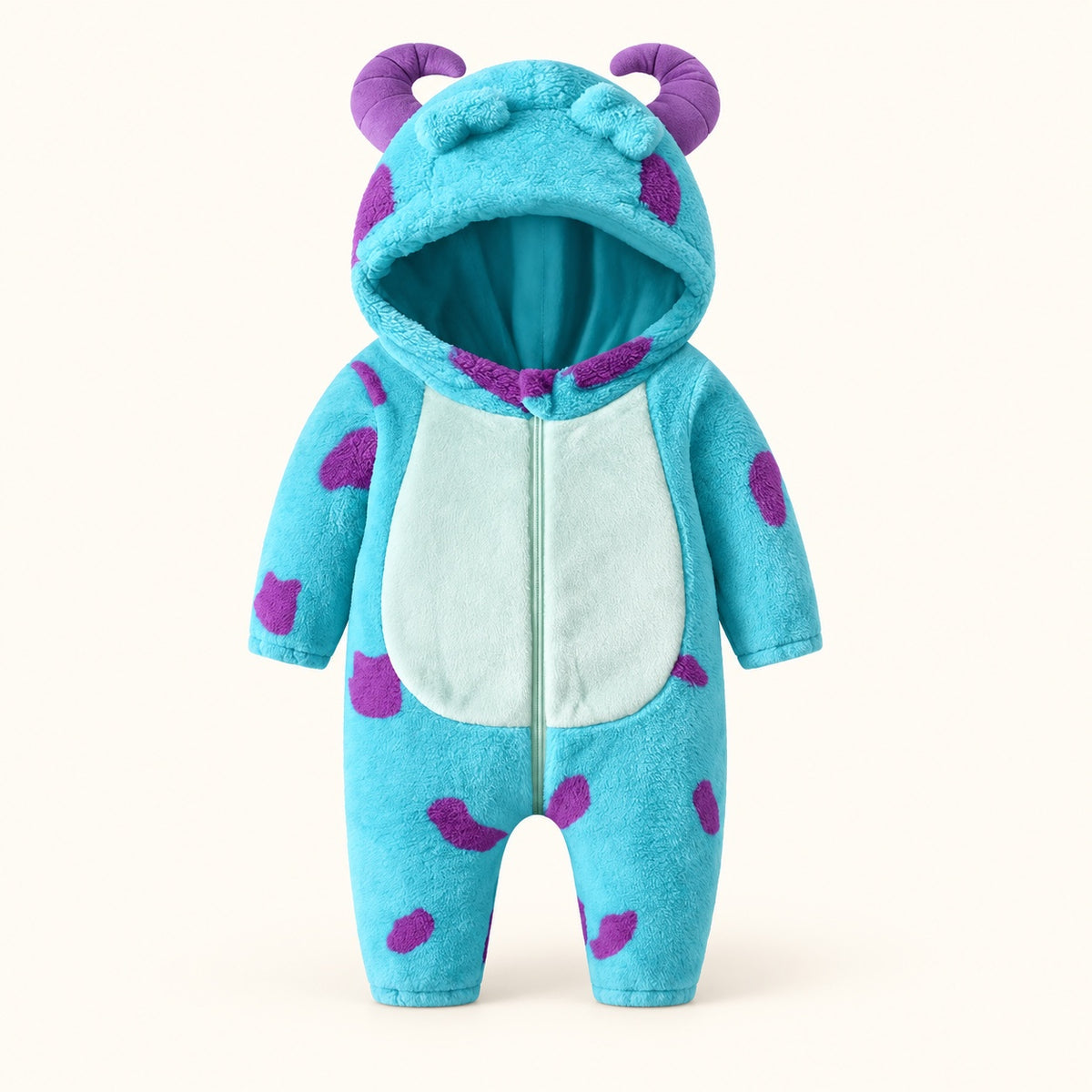 Blue monster costume, front view