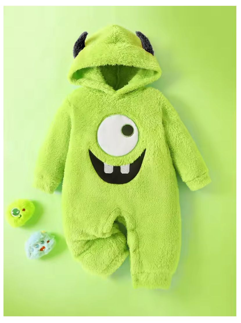 Original reference photograph of the green monster costume